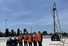 Posato il primo pilastro della Fiera Ice Arena, nasce la nuova casa dello sport del ghiaccio