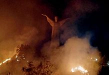 Vasto incendio a Maratea nella zona del Cristo Redentore, Bardi “Attacco a un simbolo della Basilicata e del mondo”
