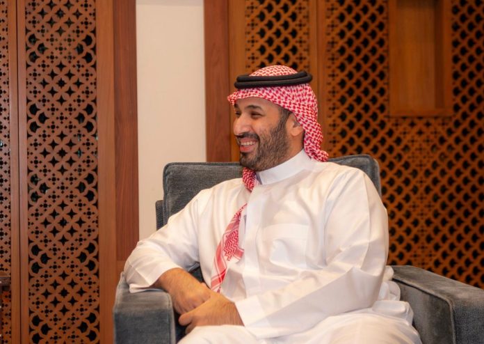 Gedda, Il principe ereditario saudita Mohammed bin Salman Al Saud incontra il primo ministro pakistano Shehbaz Sharif