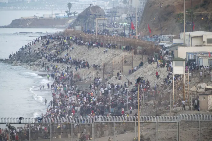 Thousands Cross Border Into Ceuta - Spain