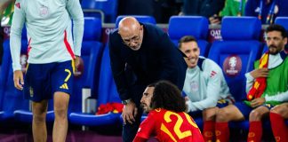 Cucurella keeps his promise, gets De La Fuente’s face tattooed