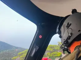Elicottero dell’Aeronautica Militare recupera un escursionista a Capo Spartivento in Sardegna