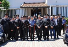 Il Generale dei Carabinieri Claudio Domizi in visita al comando di Palagonia in provincia di Catania