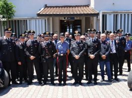 Il Generale dei Carabinieri Claudio Domizi in visita al comando di Palagonia in provincia di Catania