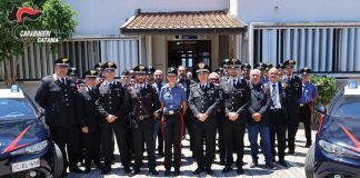 Il Generale dei Carabinieri Claudio Domizi in visita al comando di Palagonia in provincia di Catania