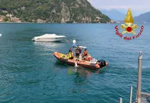Turista disperso nel lago di Como, si era tuffato per salvare il figlio