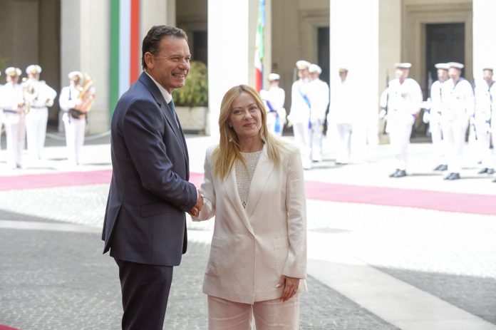 Roma, Palazzo Chigi la Presidente del Consiglio riceve il primo ministro del Portogallo