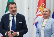 Salvini incontra l’omologa serba Sofronijevic a Belgrado, focus sulle infrastrutture
