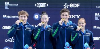 Tuffi, oro Italia nel mixed team agli Europei di Parigi. Argento Pelati nell’artistico