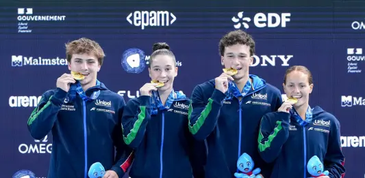 Tuffi, Italia d’oro nel mixed team event agli Europei di Parigi