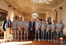 Il team di Luna Rossa ricevuto dal sindaco di Napoli Manfredi a Palazzo San Giacomo