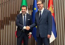 Salvini incontra il presidente della Serbia Vucic, focus su cooperazione e allargamento Ue