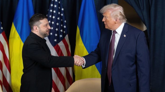 Davos, World Economic Forum Annual Meeting 2026 - giorno 3, incontro tra il presidente Zelensky e Donald Trump