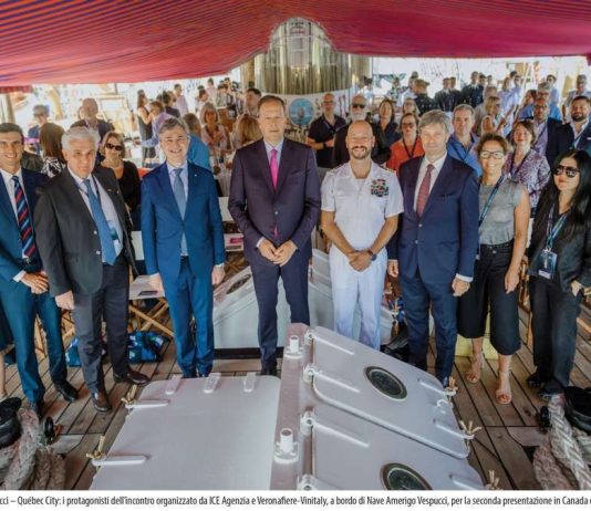 Vinitaly.Usa 2026 si presenta a bordo della Nave Amerigo Vespucci nella tappa di Quebec City