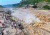 Cina: cresce la portata della cascata Hukou sul fiume Giallo (1)