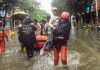 Cina: Guangxi, soccorritori al lavoro dopo alluvioni causate da tifone Maysak (2)