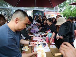 Cina: Tianjin, il panda gigante Xi Le festeggia 13 anni (3)