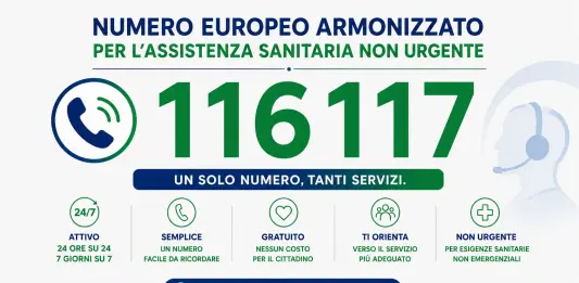 Al via in Calabria il Numero Europeo Armonizzato 116117 per le richieste sanitarie non urgenti