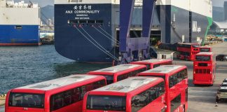 Cina: bus elettrici BYD partono da Yantai verso Londra (2)