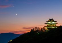 Cina: Luna e Venere visibili nel cielo dello Heilongjiang (3)