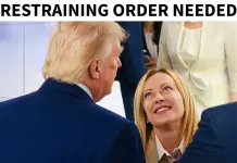Trump posta foto con Meloni e chiede “ordine restrittivo”