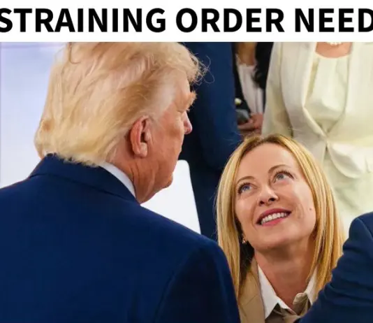 Trump posta foto con Meloni e chiede “ordine restrittivo”