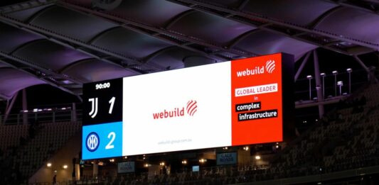 Webuild sostiene il calcio italiano a Perth con Milan, Inter, Juventus e Palermo
