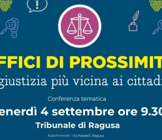 Uffici di Prossimità, parte da Ragusa il ciclo di incontri nei tribunali siciliani