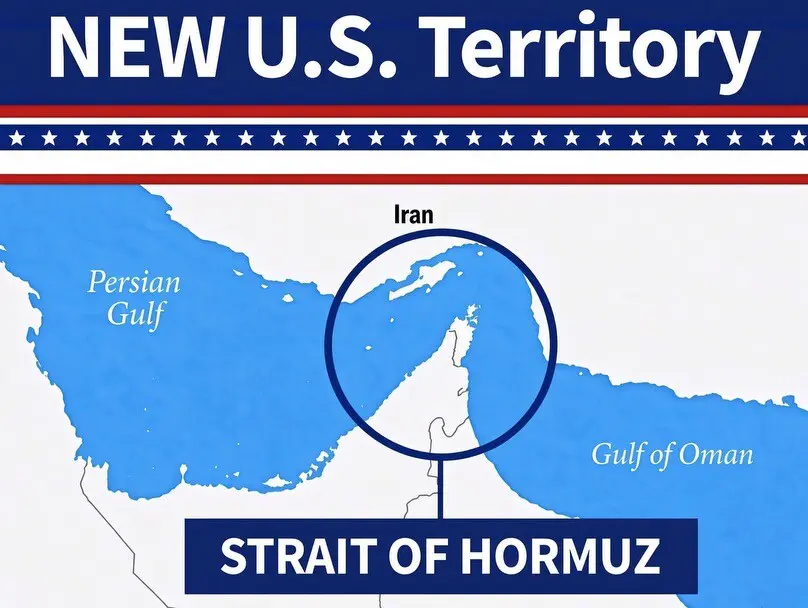 Iran, Trump pubblica mappa dove Hormuz è “nuovo territorio Usa”. Teheran replica: “Presto correggeremo le illusioni”
