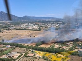 Emergenza incendi in Sardegna: a Quartu fiamme vicino alle case, tre elicotteri a Desulo