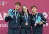 Giochi del Mediterraneo di Taranto 2026, tris di medaglie per il fioretto azzurro: Davide Filippi è d’argento, bronzo per Giulio Lombardi e Irene Bertini