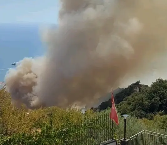 Incendio a Taormina, minacciate diverse abitazioni