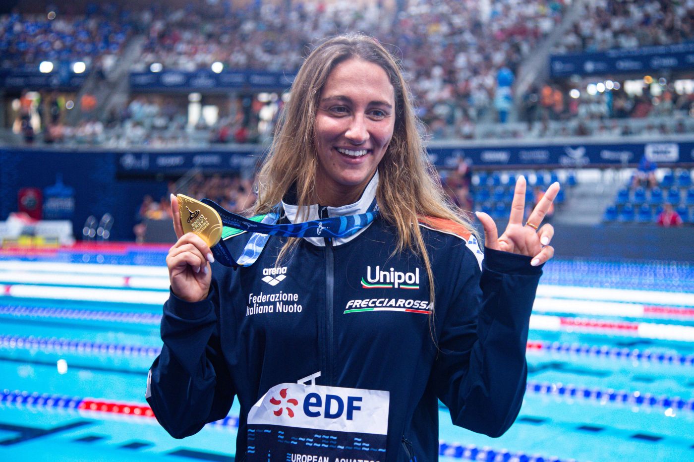 Agli Europei di nuoto tris d’oro Quadarella, argento Pilato, Ceccon e staffette