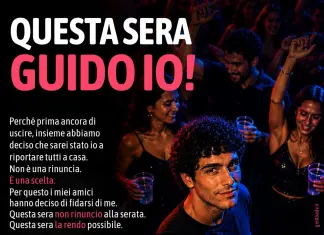 Al via la campagna nazionale “Questa sera guido io” per promuovere una cultura della guida responsabile tra i giovani