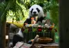 Cina: Tianjin, il panda gigante Xing Mei festeggia il suo 15esimo compleanno (1)