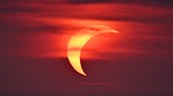 Eclissi solare parziale sul mare a Ladispoli (3)