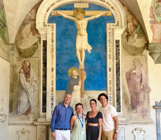 Katy Perry e Justin Trudeau in visita al Museo di San Marco a Firenze