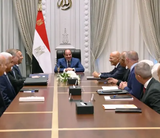 Il Presidente dell’Egitto Abdel Fattah al-Sisi incontra l’Amministratore Delegato di Eni Claudio Descalzi