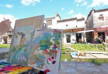 Cina: turisti dipingono i paesaggi rurali del villaggio di Likeng (1)