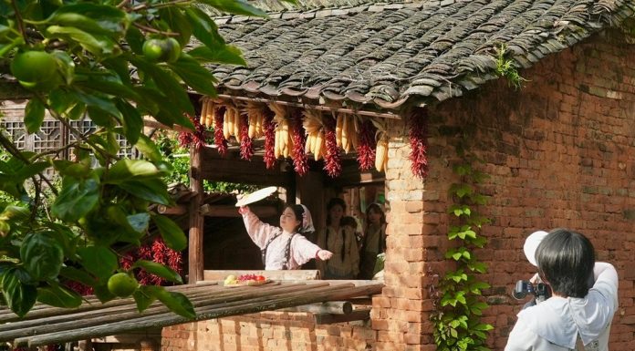 Cina: raccolti autunnali colorano il villaggio di Huangling nel Jiangxi (3)