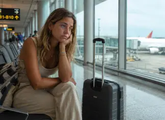 Ansia da rientro: come superarla donna triste rientro vacanze