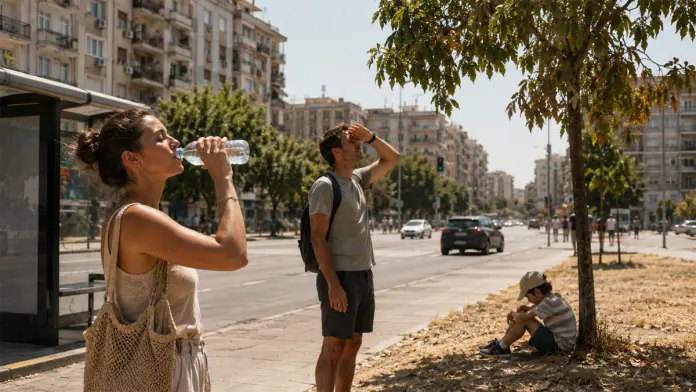 famiglia nel caldo torrido famiglia nel caldo torrido