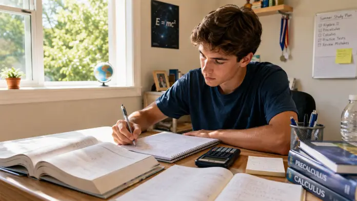 ragazzo che studia