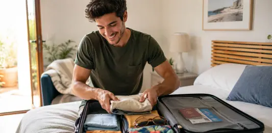 Come preparare la valigia per le vacanze in modo perfetto ragazzo prepara valigia