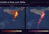 La cenere dell’Etna arriva anche a Malta e Gozo