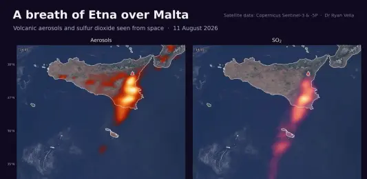 Etna ash blankets parts of Malta and Gozo