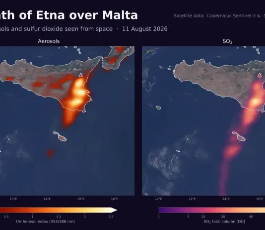 Etna ash blankets parts of Malta and Gozo