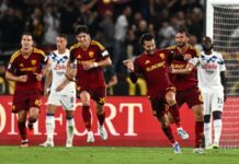 Roma rimonta l’Atalanta nel finale: 2-1 e vetta con l’Inter
