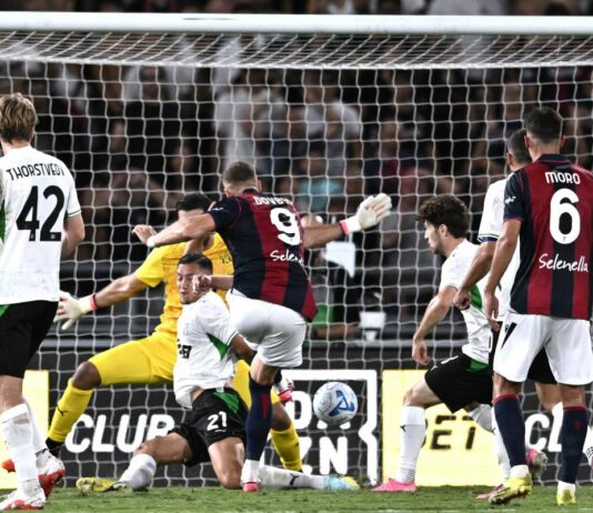 Dovbyk salva il Bologna, il derby col Sassuolo termina 2-2