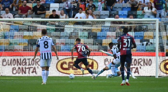 Maldini ancora a segno, il Cagliari vince a Udine e vola alto